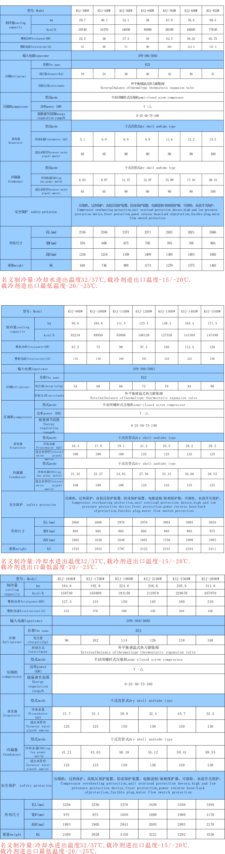 水冷式盐水低温机组